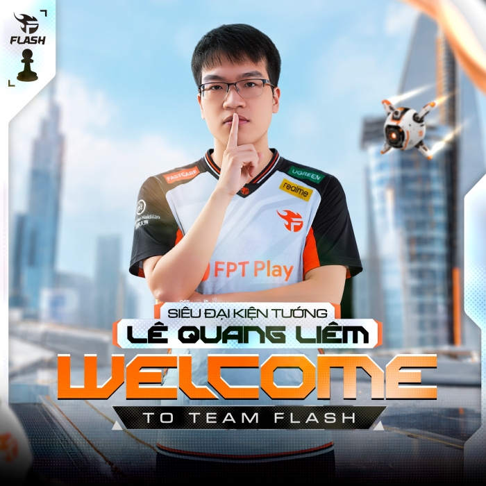 Đại kiện tướng Lê Quang Liêm thi đấu tại giải Cờ vua trong khuôn khổ Esports World Cup 2026